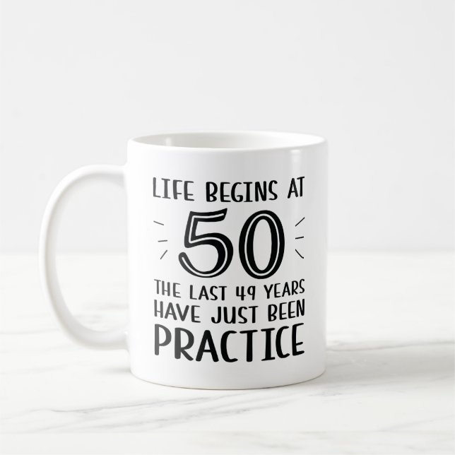 Caneca De Café A Vida Começa Aos 50 (Esquerda)