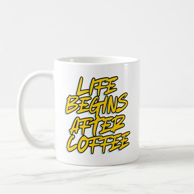 CANECA DE CAFÉ A VIDA COMEÇA APÓS O CAFÉ (Esquerda)