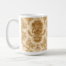 Caneca De Café A vida começa com