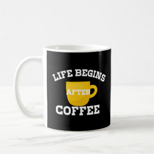 Caneca De Café A vida começa depois do café Básico Escuro