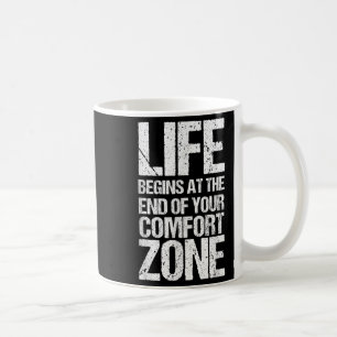 Caneca De Café A Vida Começa No Fim Da Sua Zona De Conforto _ Mot
