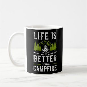 Caneca De Café A Vida De Camping É Melhor Pelo Camfire