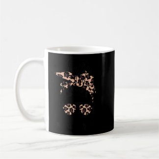 Caneca De Café A Vida de Professora Clássica com Leopard Messy Bu