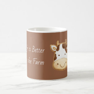 Caneca De Café A Vida de Vaca é Melhor na Fazenda
