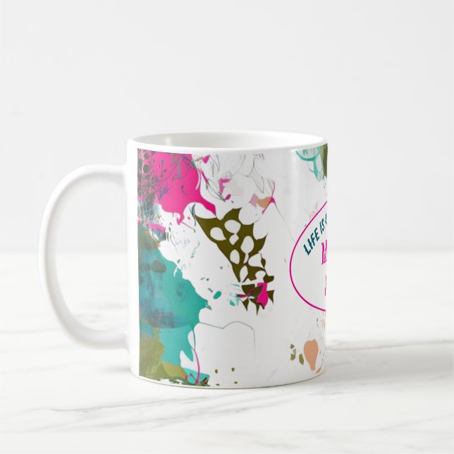 Caneca De Café A vida desagradável faz arte (Esquerda)