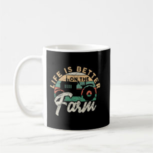Caneca De Café A vida dos homens é melhor na Fazenda da Fazenda.