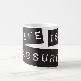 Caneca De Café A Vida é Absurda (Fita Preta)