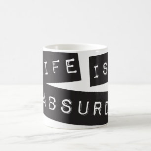Caneca De Café A Vida é Absurda (Fita Preta)