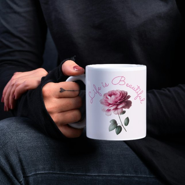 Caneca De Café A vida é bonita (Criador carregado)