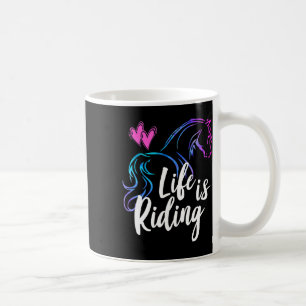 Caneca De Café A Vida É Cavalos Cavaleiros Cavaleiros Equestres A