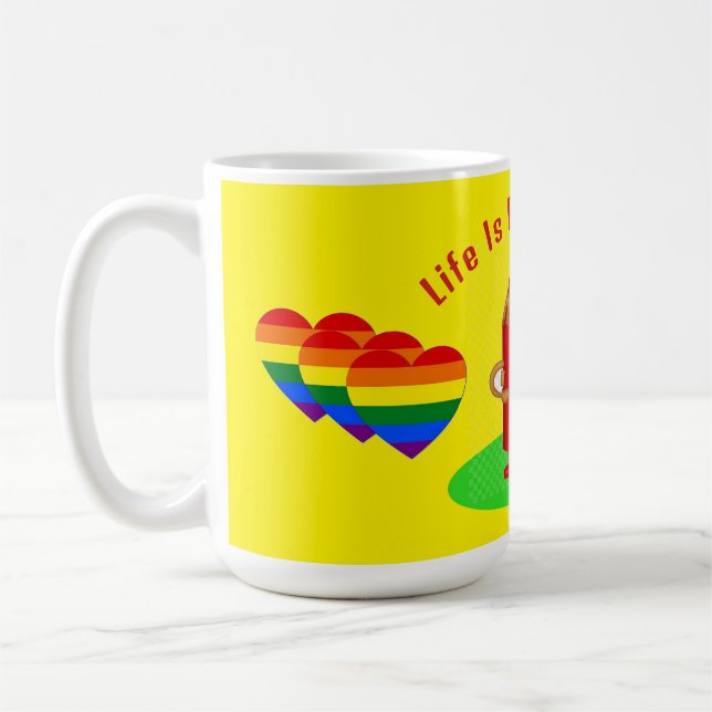 Caneca De Café A Vida é Cheia de Cor (Esquerda)