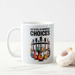 Caneca De Café A vida é cheio de escolhas importantes do Lover de