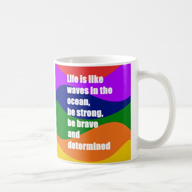 Caneca De Café A vida é como ondas (Direita)