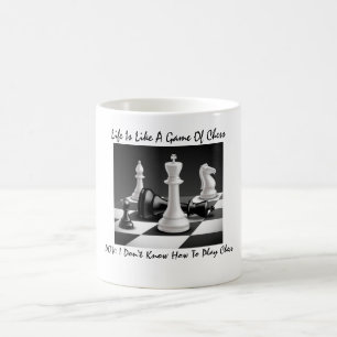 Caneca De Café "A Vida É Como Um Jogo De Xadrez"