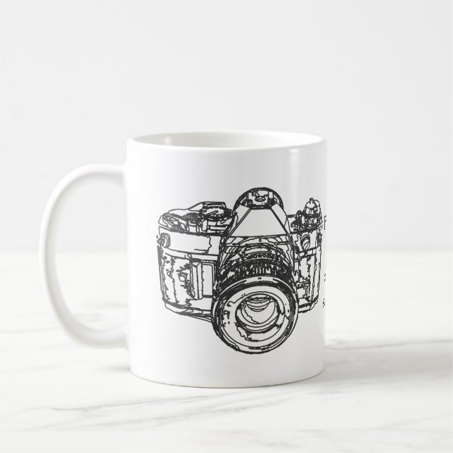 Caneca De Café A vida é como uma citação de câmera (Esquerda)