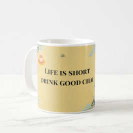 Caneca De Café A vida é curta, beba um bom Chai, Desi Chai engraç