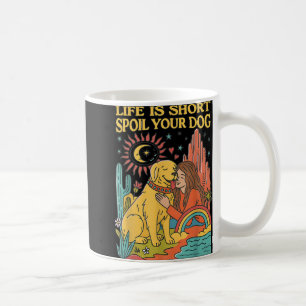 Caneca De Café A Vida É Curta E O Seu Cão Retro Pet Lover Desenho