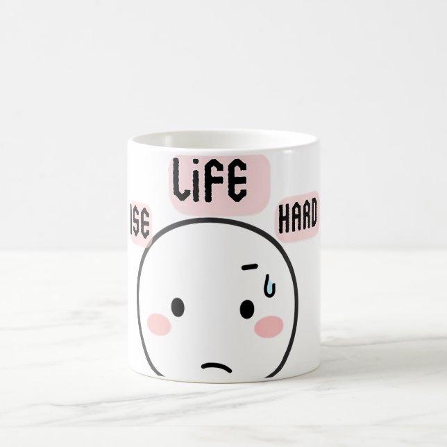 Caneca De Café A Vida É Divertida Difícil (Centro)