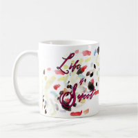 A vida é doce, moderna e colorida Abstrato de café