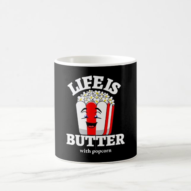 Caneca De Café A Vida é Manteiga Com Pipoca (Centro)