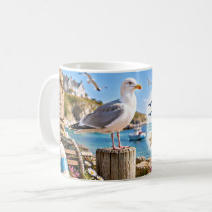 Caneca De Café A Vida é Melhor à Beira-Mar Gaivota