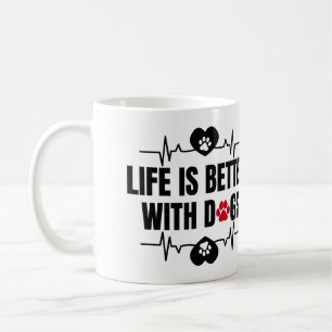 Caneca De Café A vida é melhor com cães