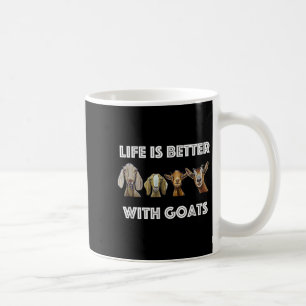 Caneca De Café A Vida É Melhor Com Caprinos, Gato-Lover
