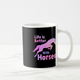 Caneca De Café A Vida É Melhor Com Cavalos Que Dormem Engraçados