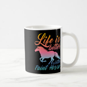 Caneca De Café A Vida É Melhor Com Equestribos De Cavalos De Tint