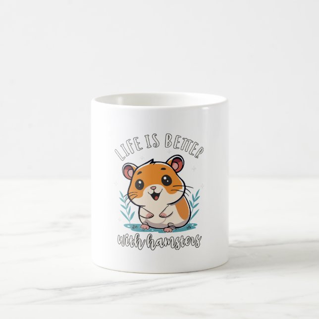 Caneca De Café A Vida é Melhor Com Hamsters (Centro)