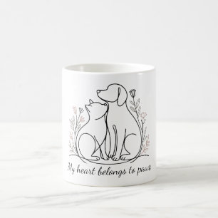 Caneca De Café A Vida É Melhor Com Os Amigos De Peles - Pet Lover