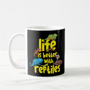 Caneca De Café A Vida É Melhor Com Os Répteis Lizard Cobra