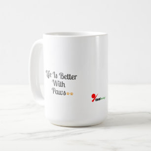 Caneca De Café A Vida é Melhor com Patas