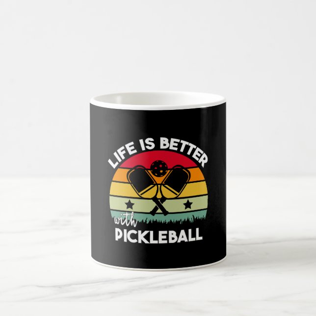 Caneca De Café A vida é melhor com Pickleball (Centro)