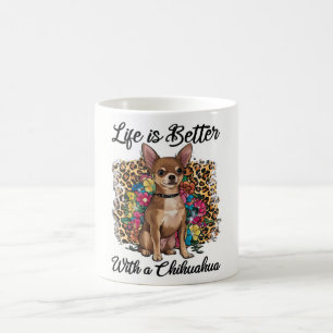 Caneca De Café A Vida é Melhor Com Um Chihuahua