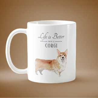 Caneca De Café A vida é melhor com um Corgi