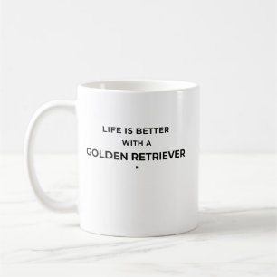 Caneca De Café A Vida é Melhor com um Golden Retriever