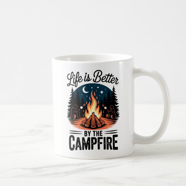 Caneca De Café A vida é melhor do que a do Campfire (Direita)