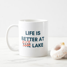 Caneca De Café A vida é melhor em Rice Lake