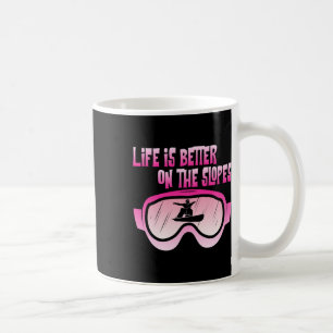 Caneca De Café A Vida É Melhor Em Snowboard Mountain Snowbo