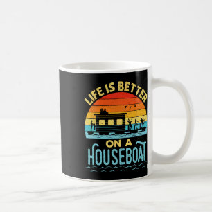 Caneca De Café A Vida é Melhor Em Uma Casa De Barco Casa De Barco