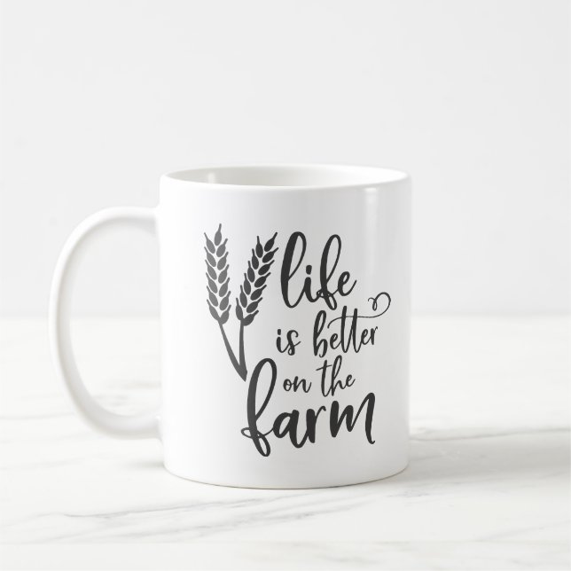Caneca De Café A vida é melhor na fazenda (Esquerda)