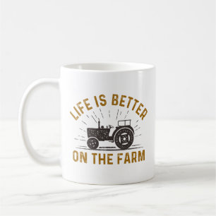 Caneca De Café A Vida É Melhor Na Fazenda