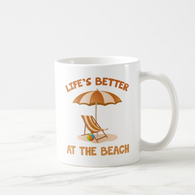 Caneca De Café A vida é melhor na praia (Direita)