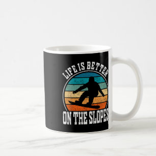 Caneca De Café A Vida É Melhor Nas Lopes - Snowboard