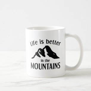 Caneca De Café A Vida É Melhor Nas Montanhas