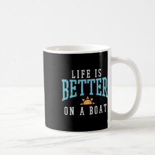 Caneca De Café A vida é melhor no barco divertido marinheiro trip