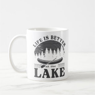 Caneca De Café A Vida É Melhor No Lago