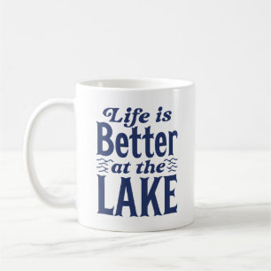 Caneca De Café A Vida É Melhor No Lago