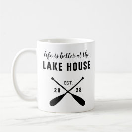 Caneca De Café A Vida É Melhor No Lago House Paddles